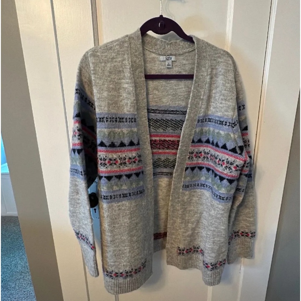 Gray cardigan
